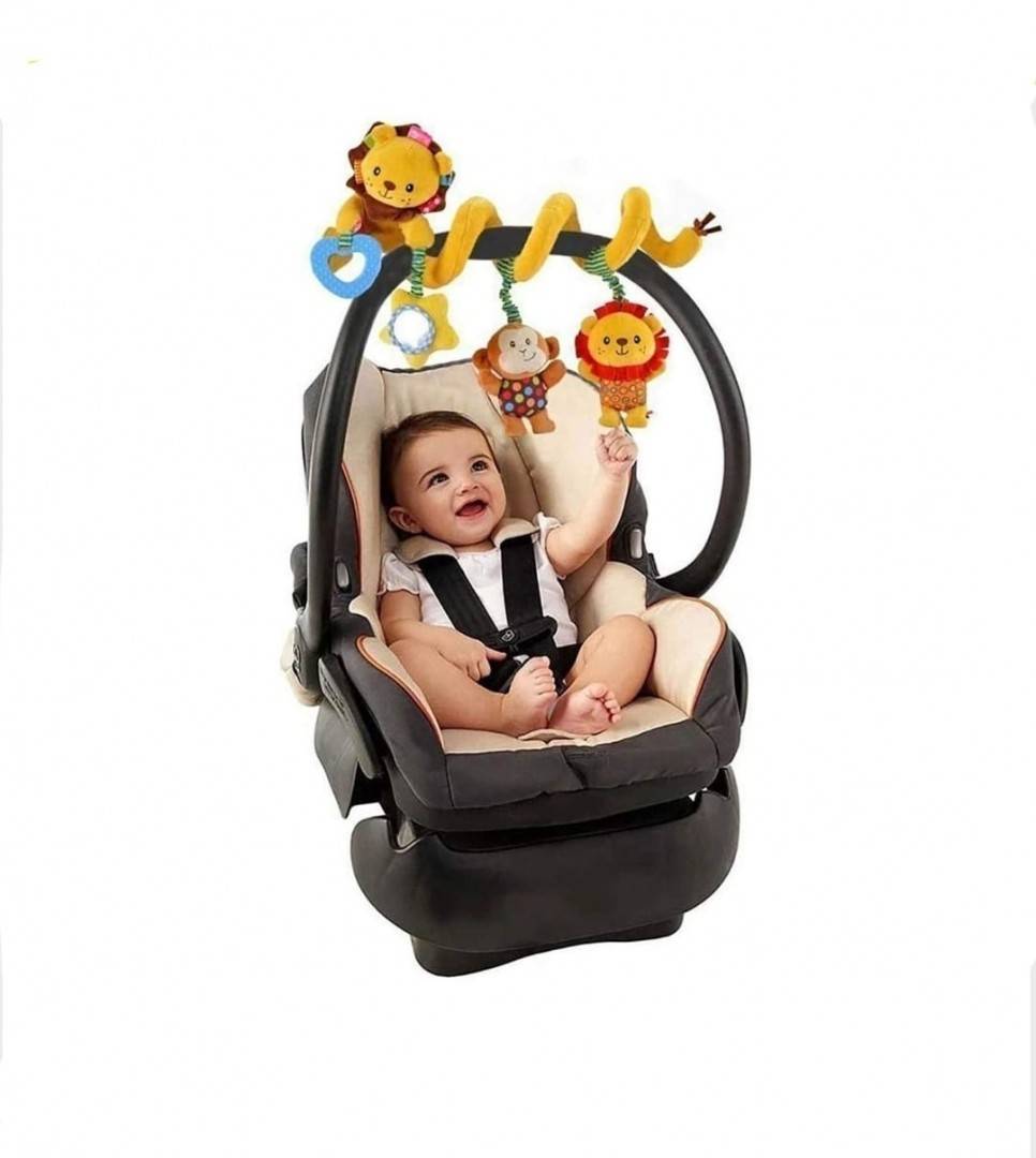 Jucarie bebe Leu, 2 in 1, pentru patut, carucior, galben