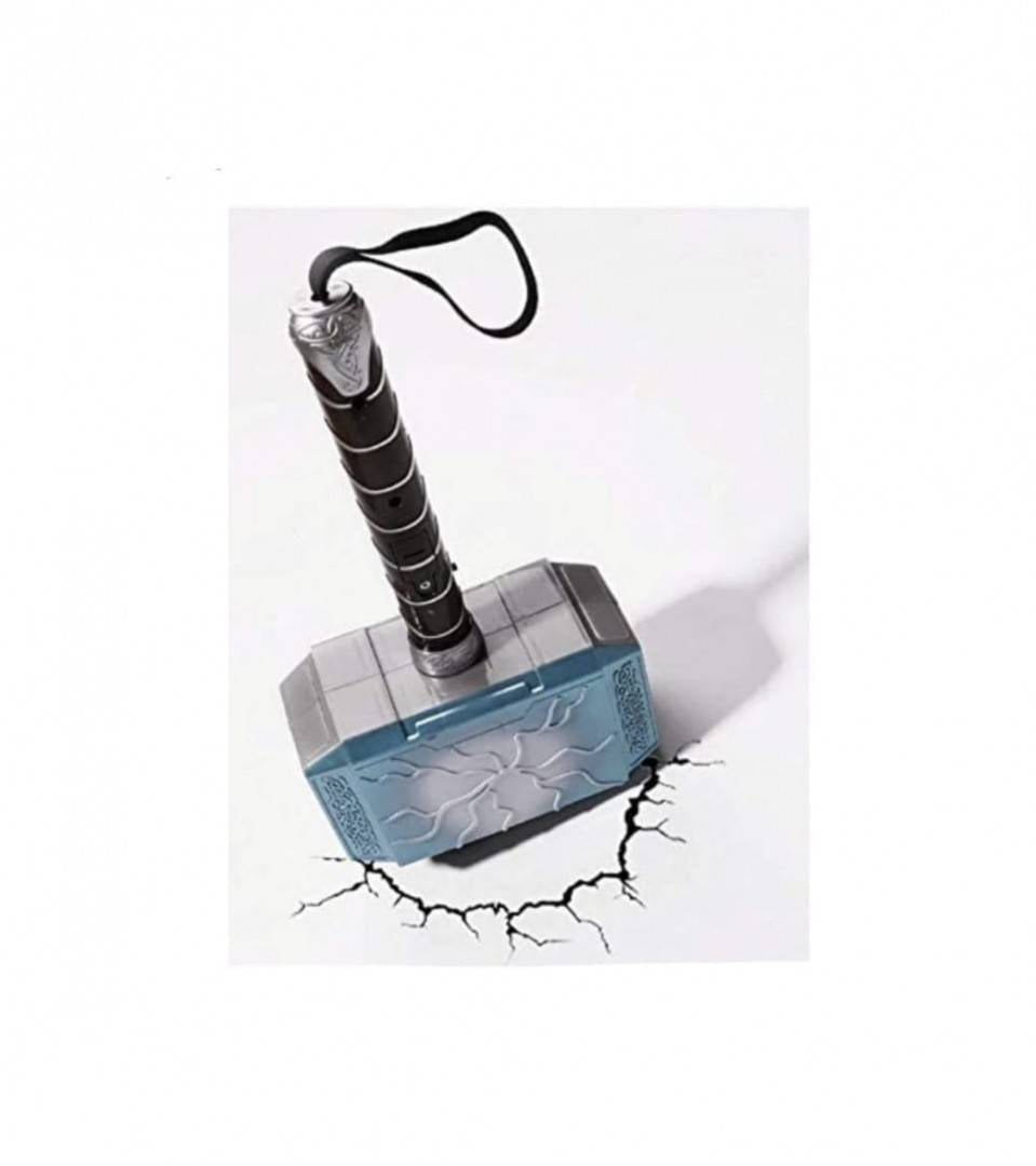 Jucarie Ciocanul lui Thor, sunte si lumini, multicolor, 27 cm