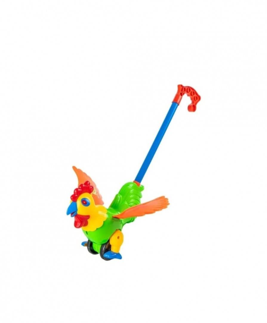 Jucarie de impins, Cocos, sunete, multicolor, 1 an+