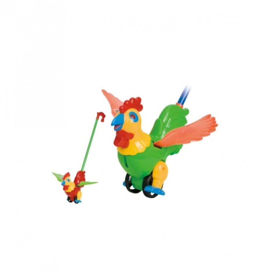 Jucarie de impins, Cocos, sunete, multicolor, 1 an+