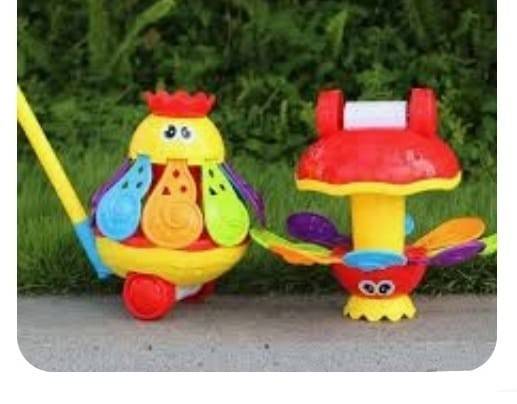 Jucarie de impins, Cocos, sunete, multicolor
