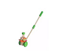 Jucarie de impins din lemn, Fluturasi, multicolor, 55 cm