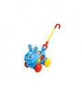 Jucarie de impins, Iepuras, sunete, albastru/multicolor, 18 luni+
