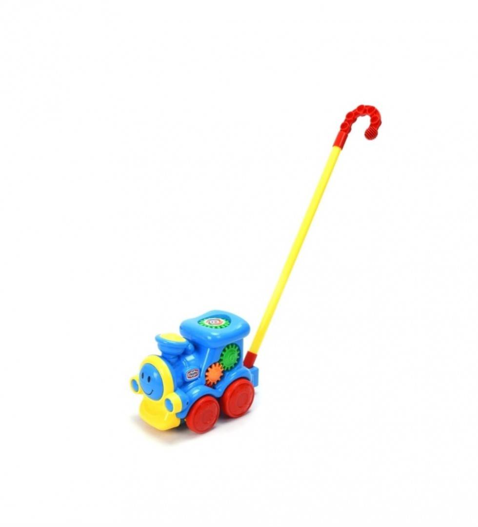 Jucarie de impins, Locomotiva, sunete, albastru