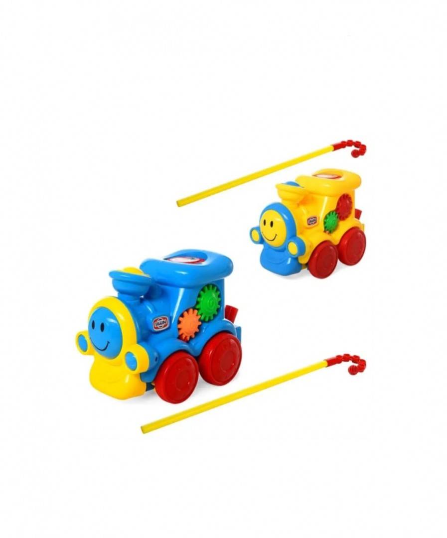 Jucarie de impins, Locomotiva, sunete, albastru