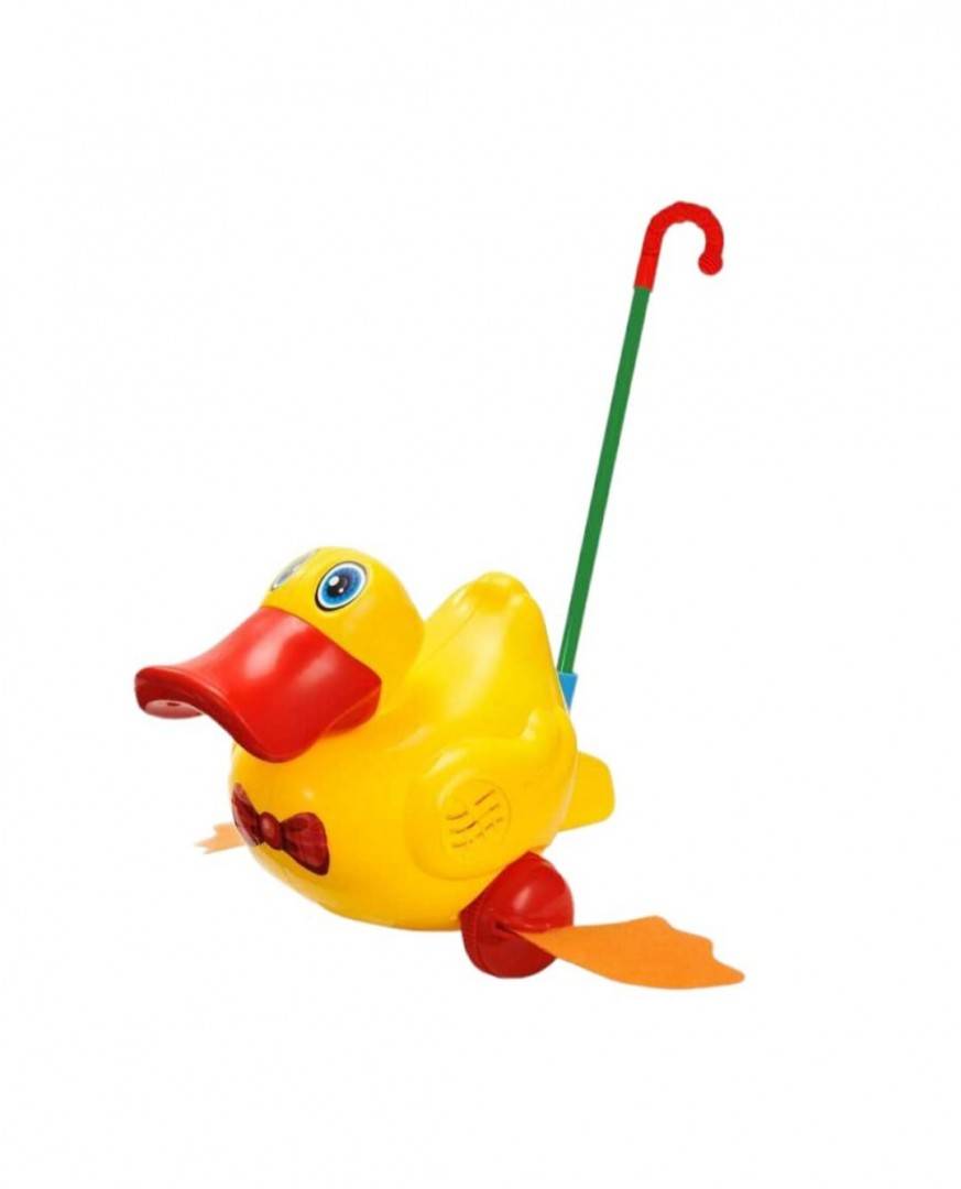 Jucarie de impins, Ratusca, sunete, galben, 1 an+