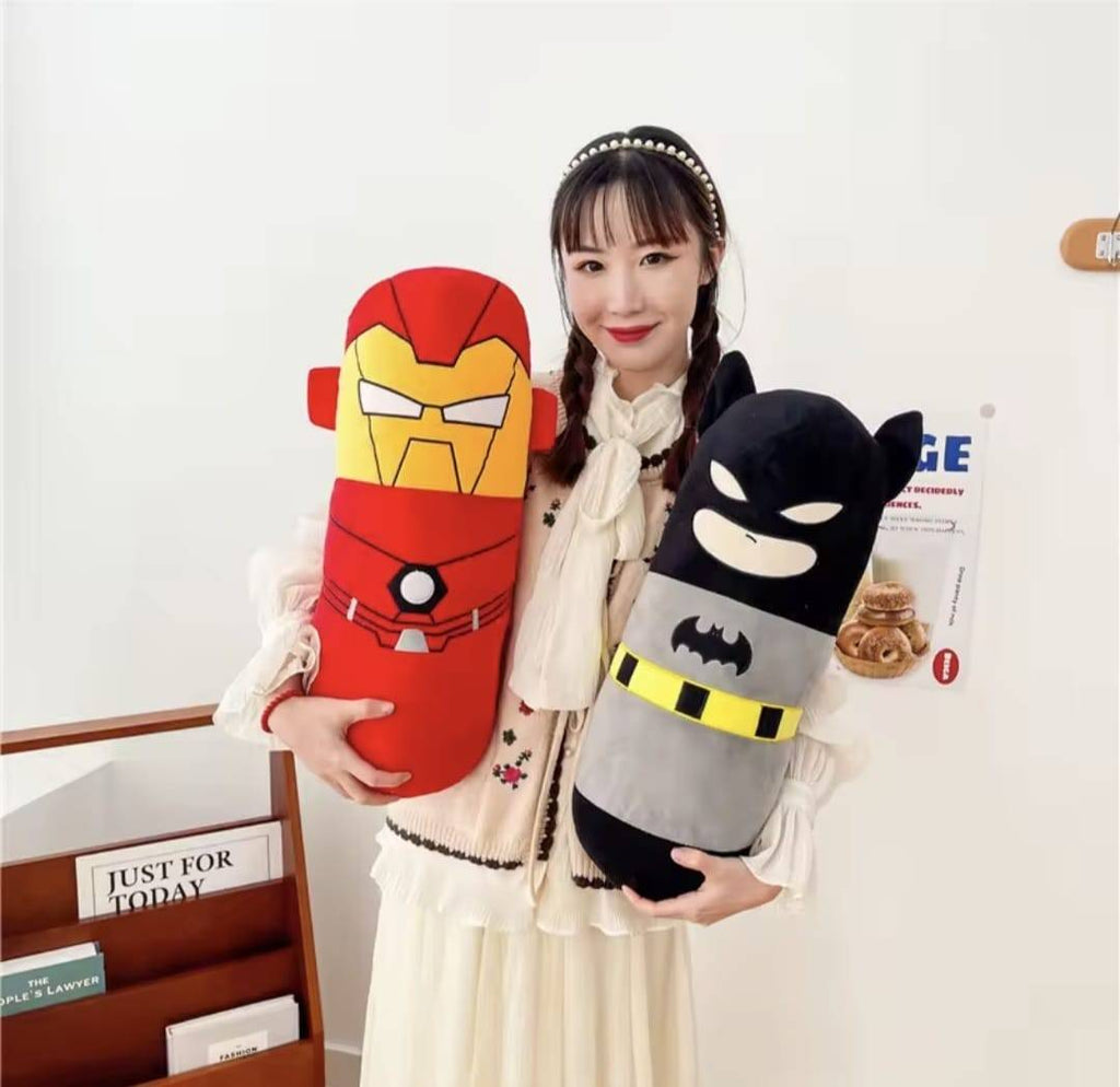 Jucarie de plus, Batman, tip perna, negru/gri, 50 cm