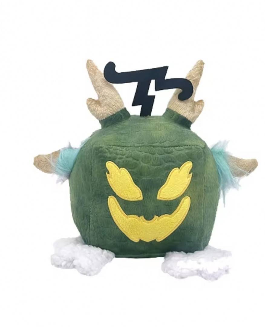 Jucarie de plus, Blox Fruits Anime Game, Dragon, Roblox, verde/multicolor, 15 cm