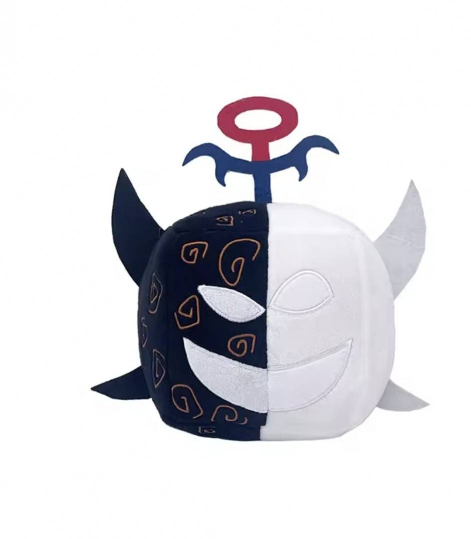 Jucarie de plus, Blox Fruits Anime Game, Spirit, Roblox, alb/negru, 15 cm