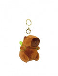 Jucarie de plus, Capibara, tip breloc, maro, 12 cm