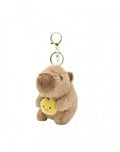 Jucarie de plus, Capibara, tip breloc, maro deschis, 12 cm