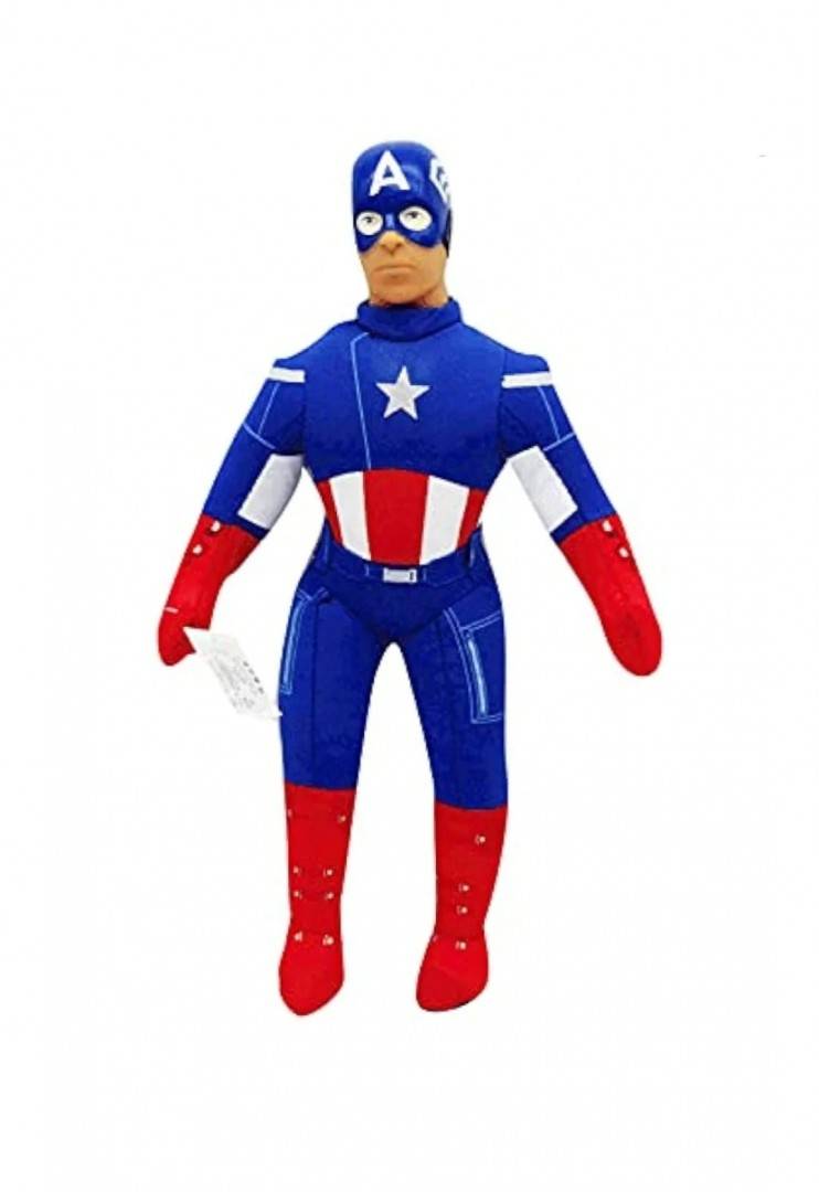 Jucarie de plus, Captain America, realist, albastru deschis, 41 cm