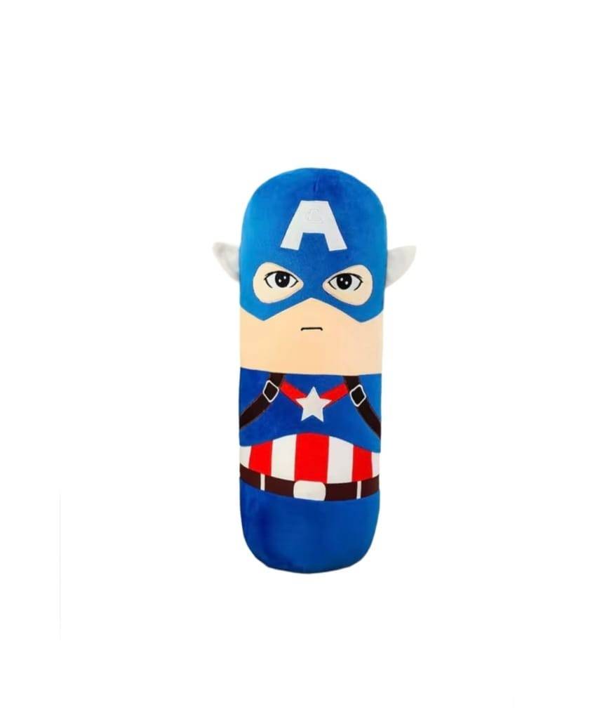 Jucarie de plus, Captain America, tip perna, albastru, 50 cm