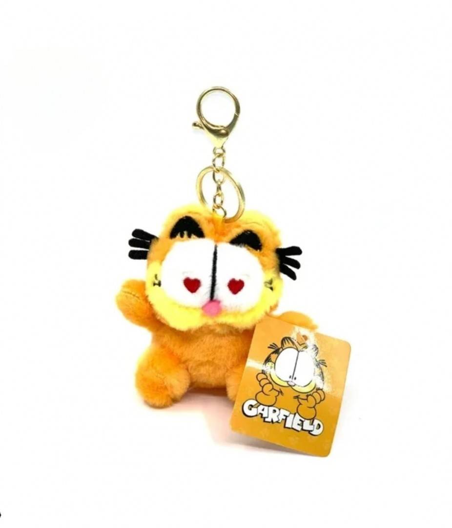 Jucarie de plus, Garfield, tip breloc, galben, 12 cm