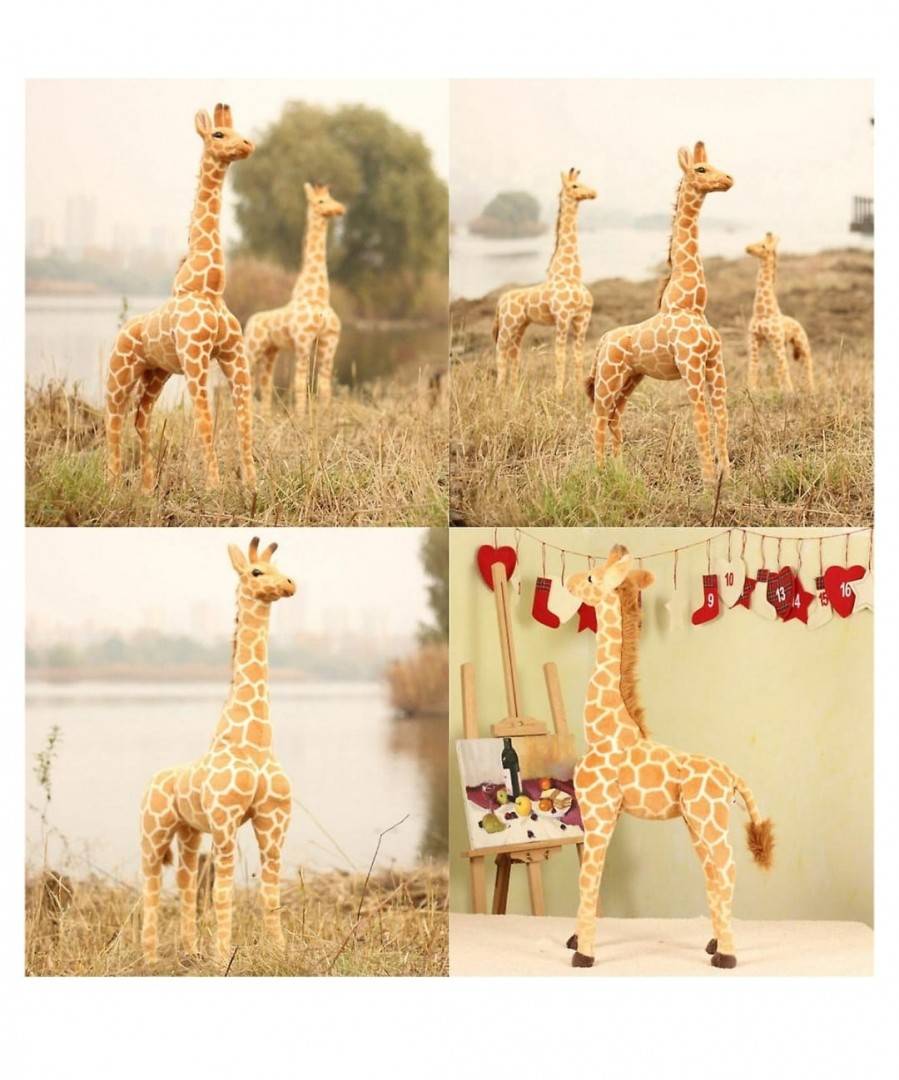 Jucarie de plus, Girafa, multicolor, 92 cm