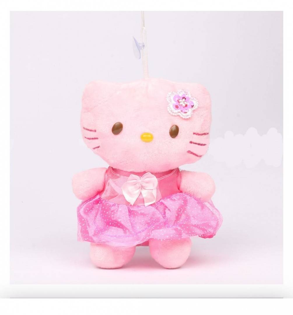 Jucarie de plus, Hello Kitty, roz deschis, 18 cm