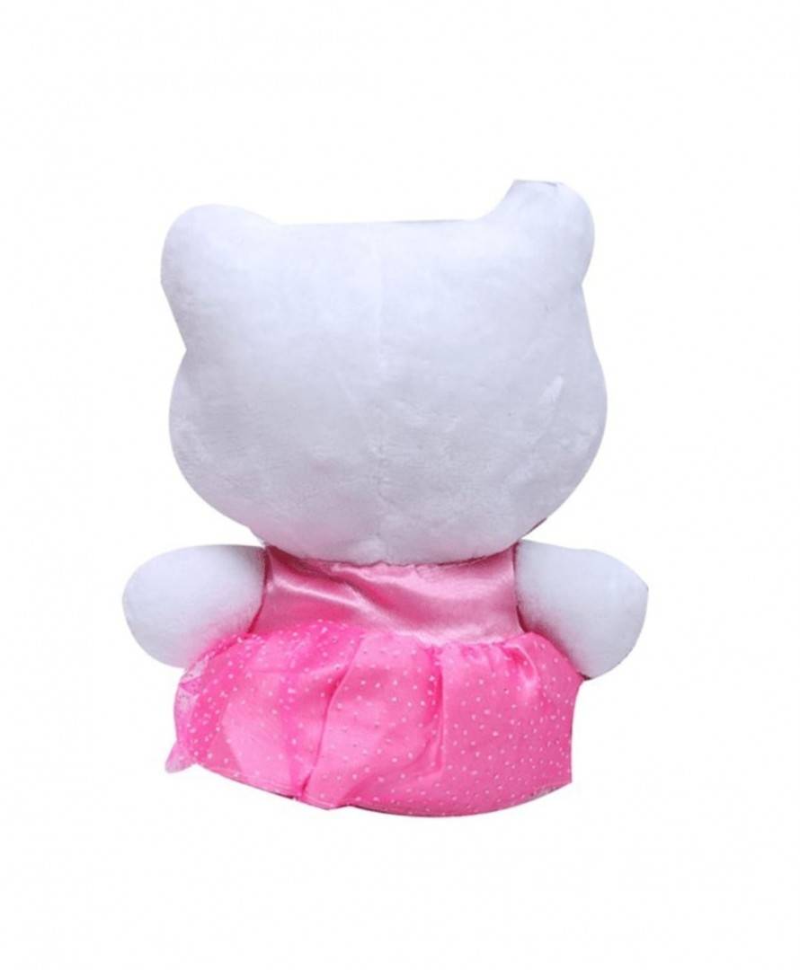 Jucarie de plus, Hello Kitty, roz/alb, 18 cm