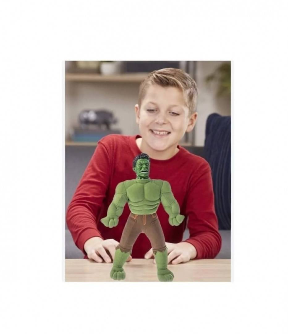 Jucarie de plus, Hulk, realist, sunet, verde, 42 cm