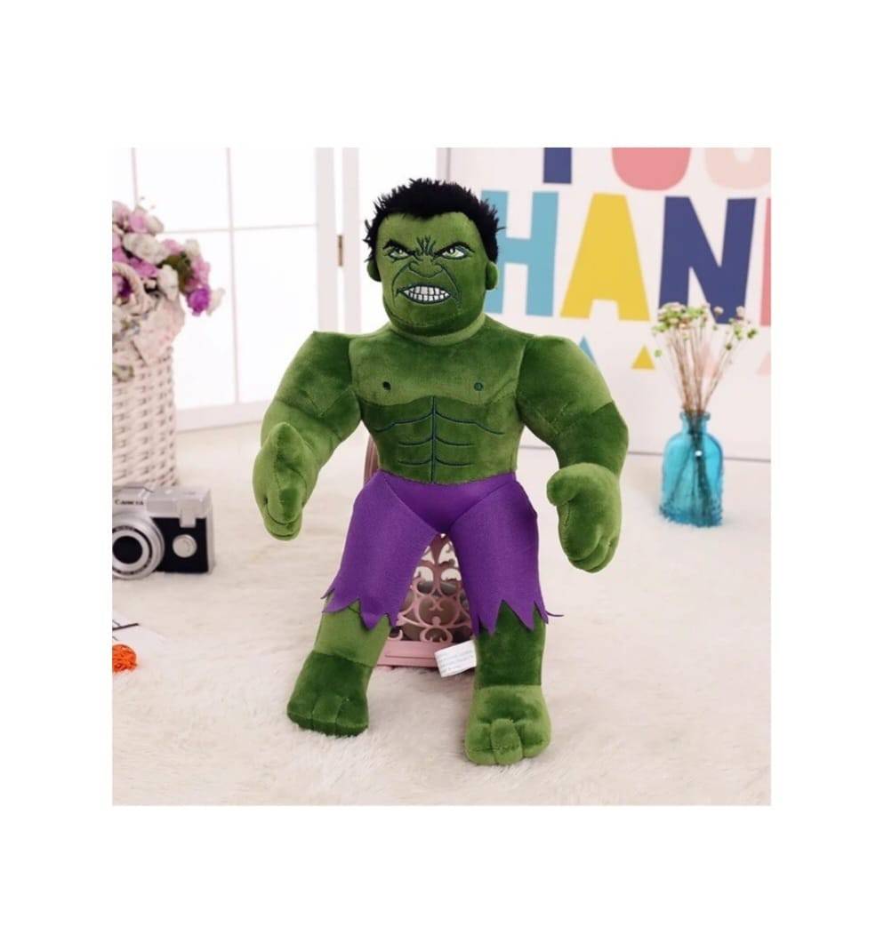Jucarie de plus, Hulk, realist, verde/multicolor, 46 cm