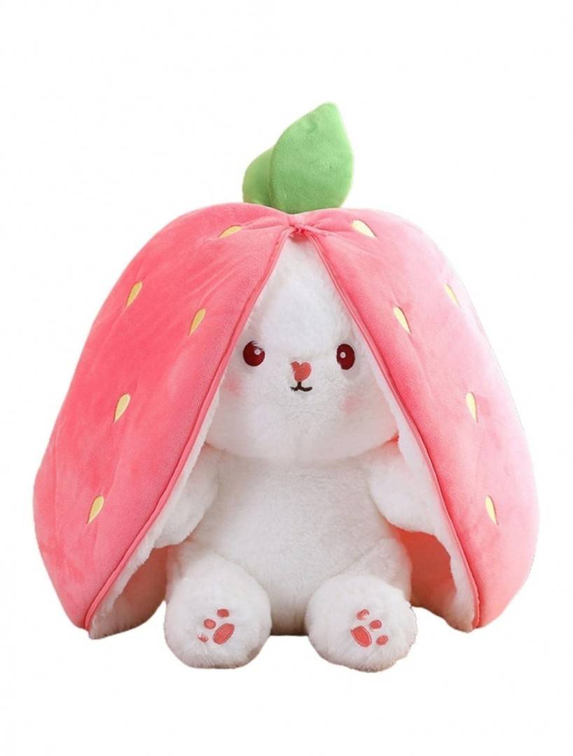 Jucarie de plus, Iepurasul Capsunica, roz, 26 cm