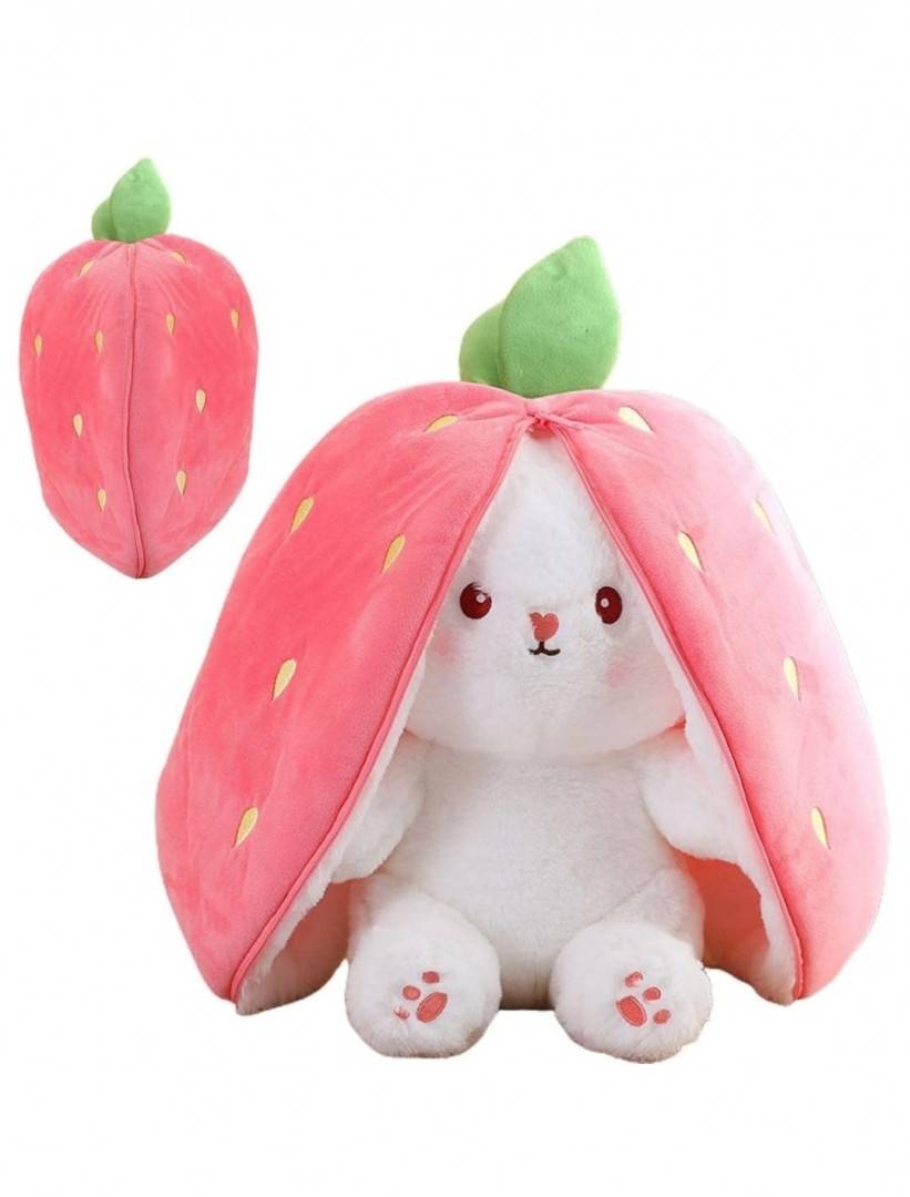 Jucarie de plus, Iepurasul Capsunica, roz, 26 cm
