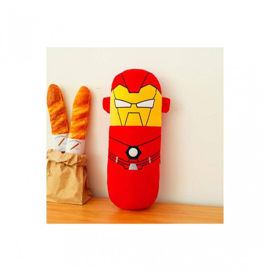 Jucarie de plus, Iron man, tip perna, rosu, 70 cm
