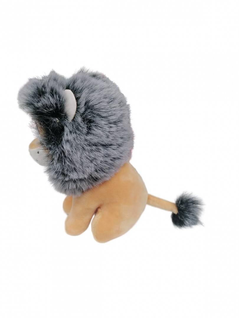 Jucarie de plus, Leu, tip breloc, maro, 15 cm
