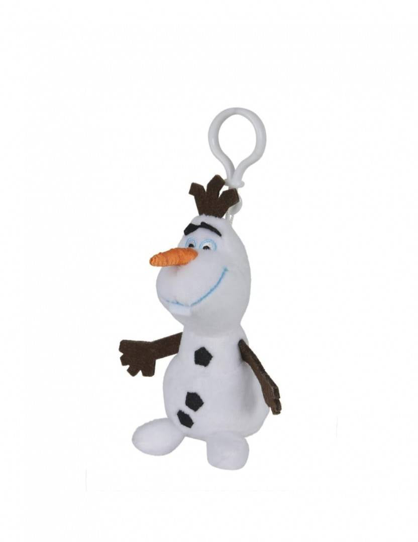 Jucarie de plus, Olaf, tip breloc, MASHASHOP, alb, 16 cm