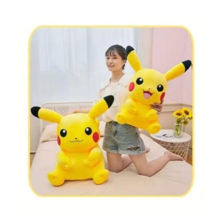 Jucarie de plus, Pikachu, Pokemon, galben, 50 cm
