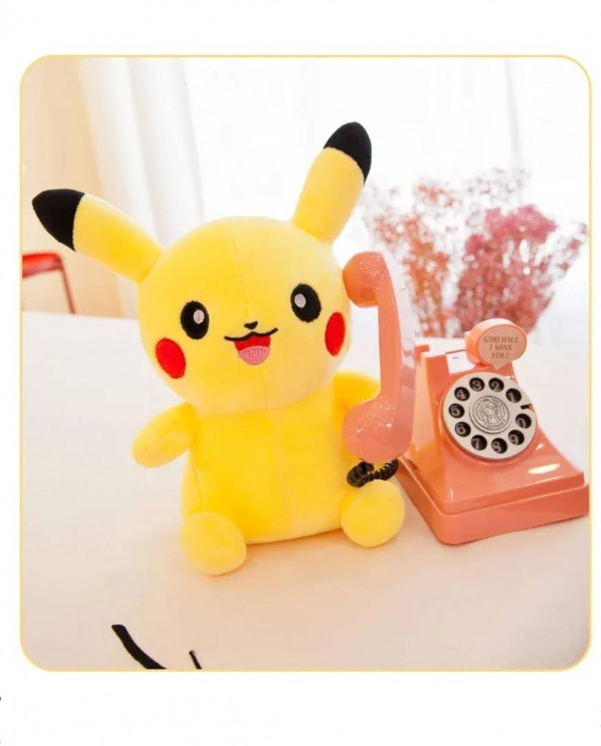Jucarie de plus, Pikachu, Pokemon, galben, 60 cm