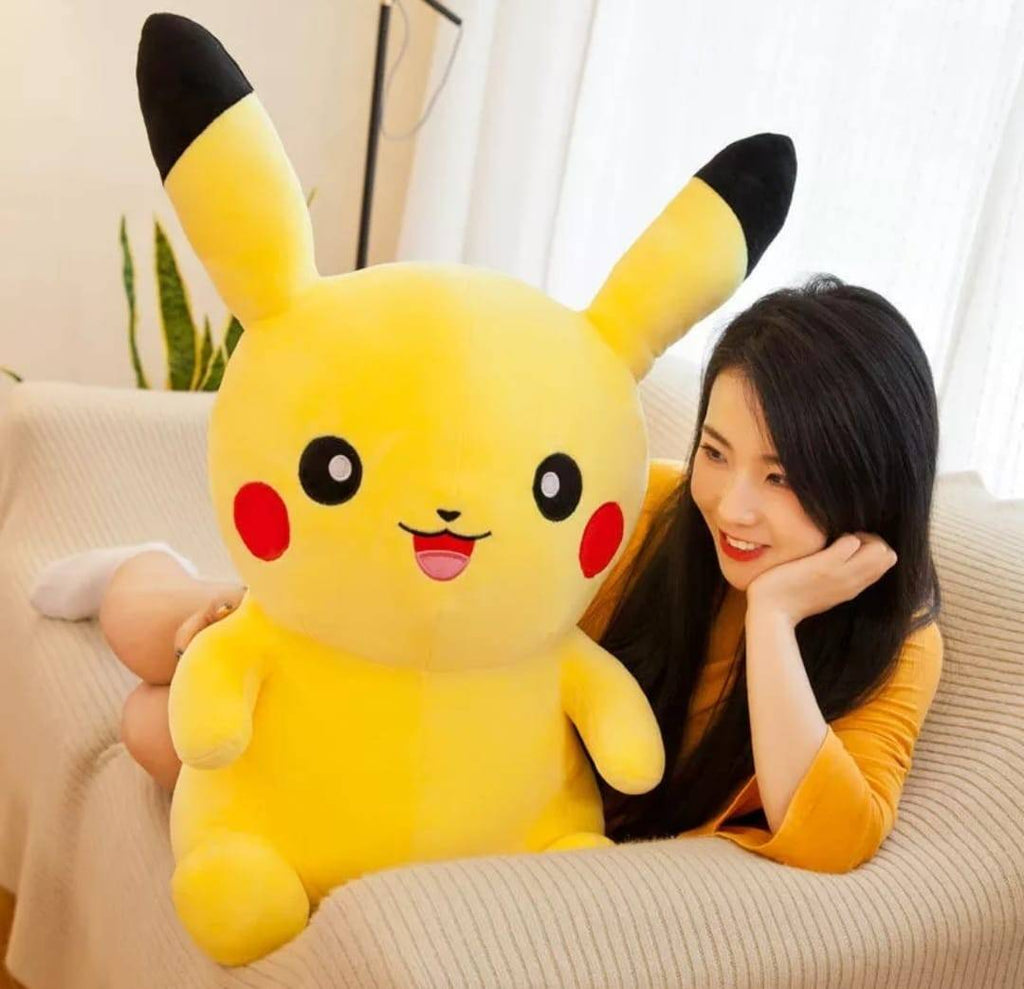 Jucarie de plus, Pikachu, Pokemon, galben, 60 cm