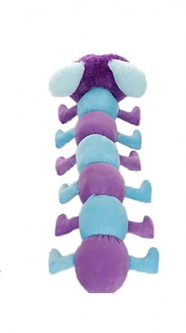 Jucarie de plus, Pug-a-Pillar, MoreJieka, Multicolor, 40 cm