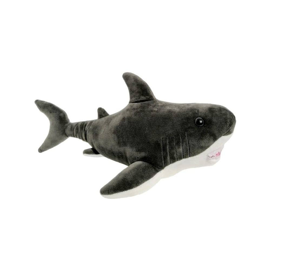Jucarie de plus Rechin, alb, 40 cm