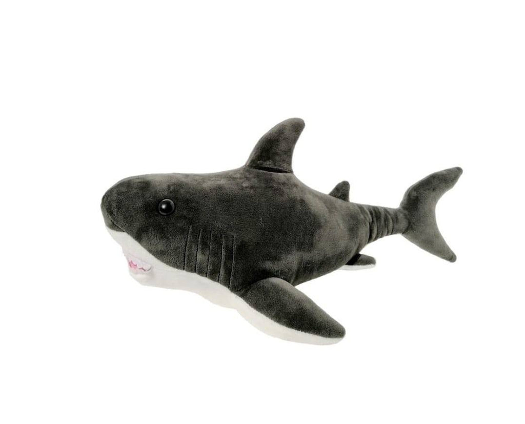 Jucarie de plus Rechin, alb, 40 cm