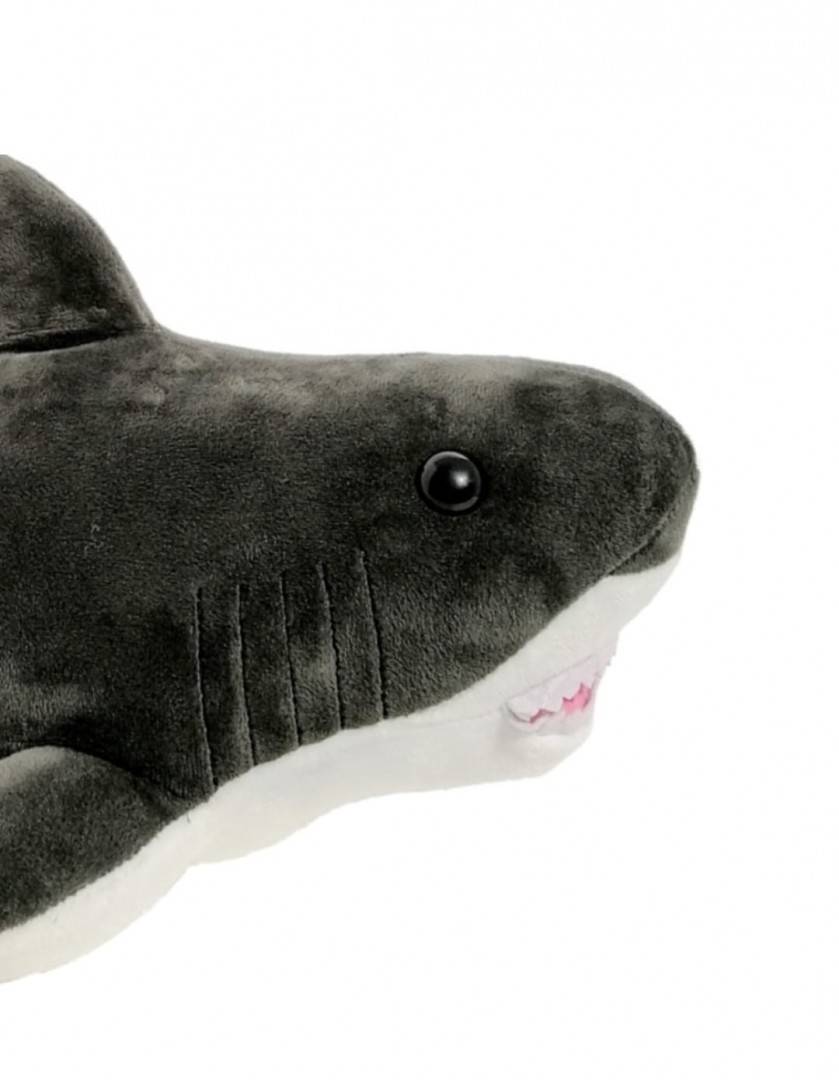 Jucarie de plus Rechin, alb, 40 cm