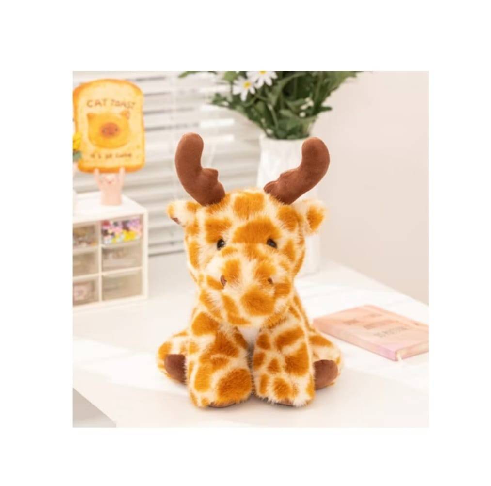 Jucarie de plus, Ren, maro/multicolor, 30 cm