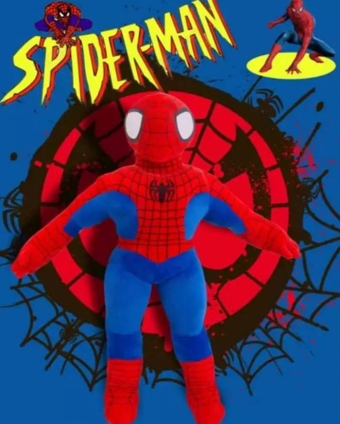 Jucarie de plus Spiderman, rosu/albastru,  40 cm