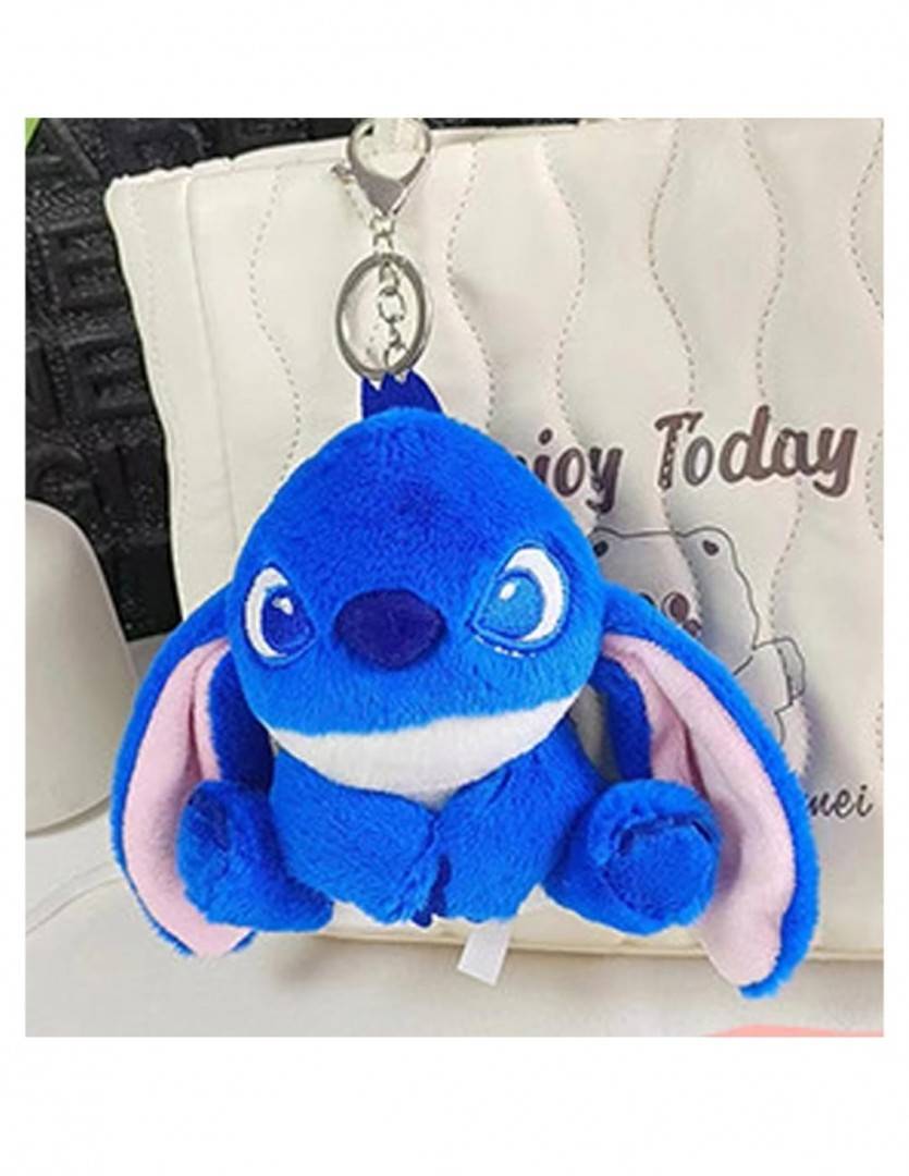 Jucarie de plus Stitch, tip breloc, albastru, 15 cm