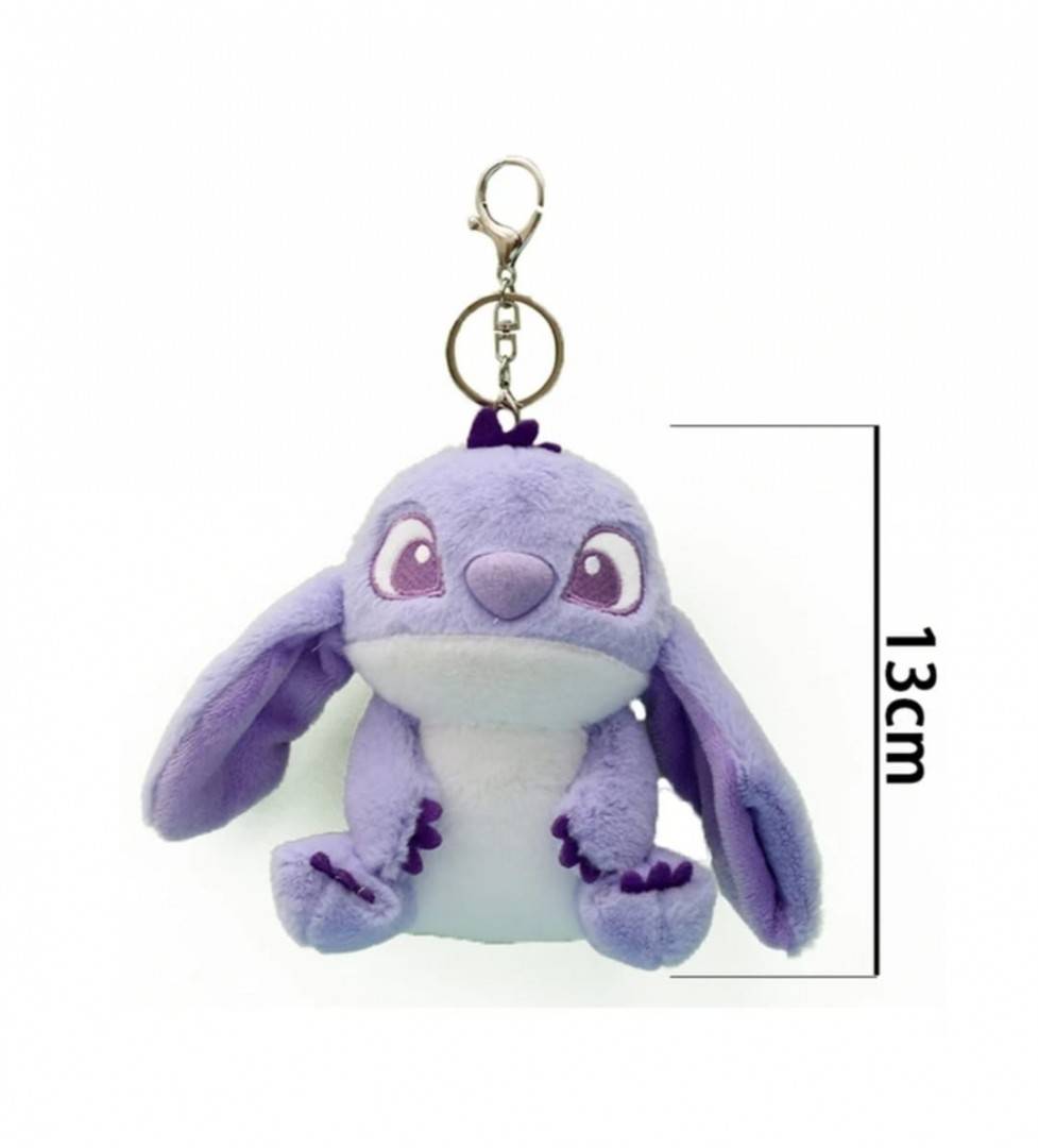 Jucarie de plus Stitch, tip breloc, mov, 15 cm