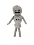 Jucarie de plus, tip Minecraft, cu ventuza, gri deschis, 30 cm