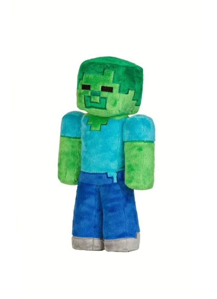 Jucarie de plus, tip Mycraft, Zombie, verde, 25 cm