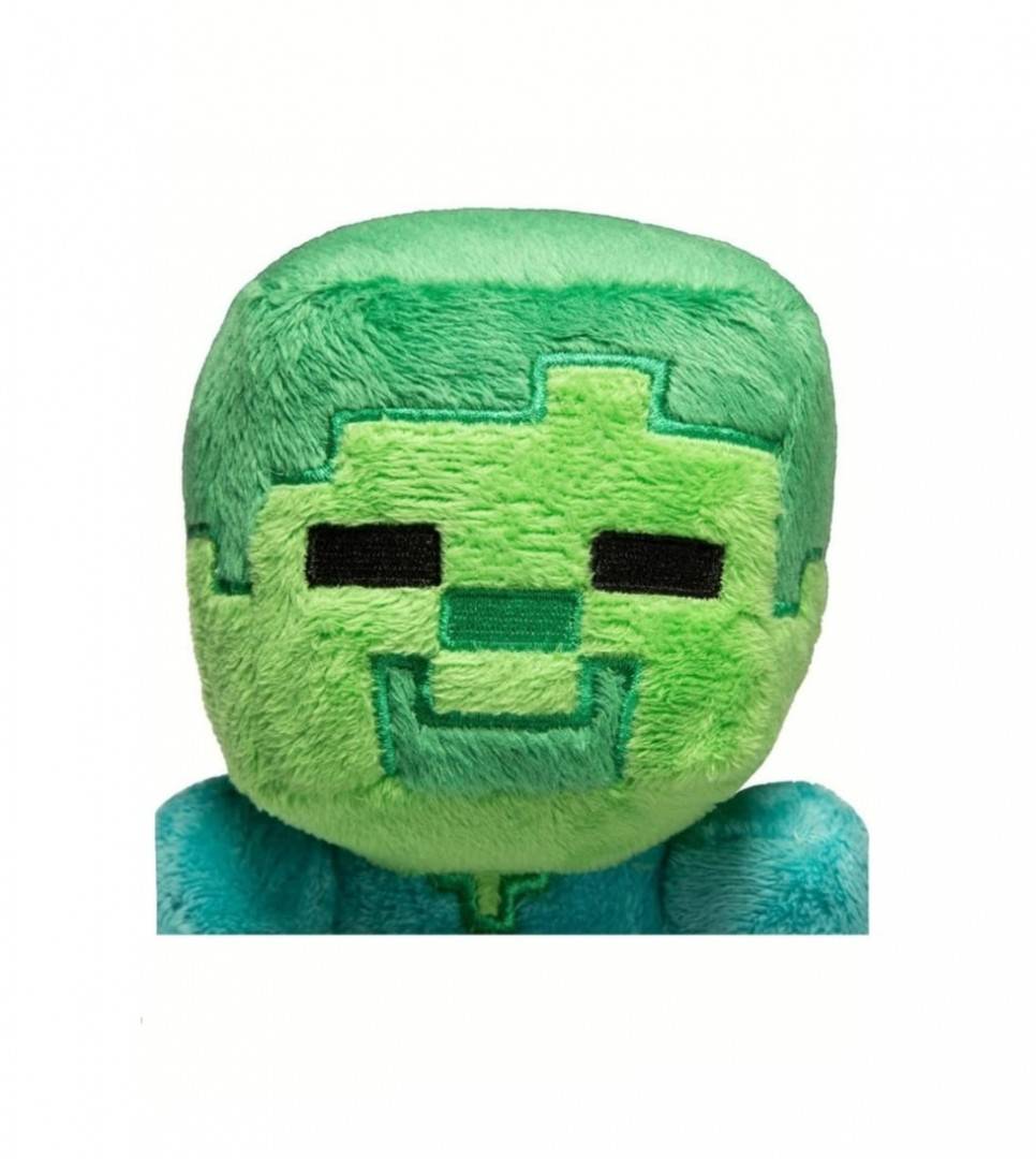 Jucarie de plus, tip Mycraft, Zombie, verde, 25 cm