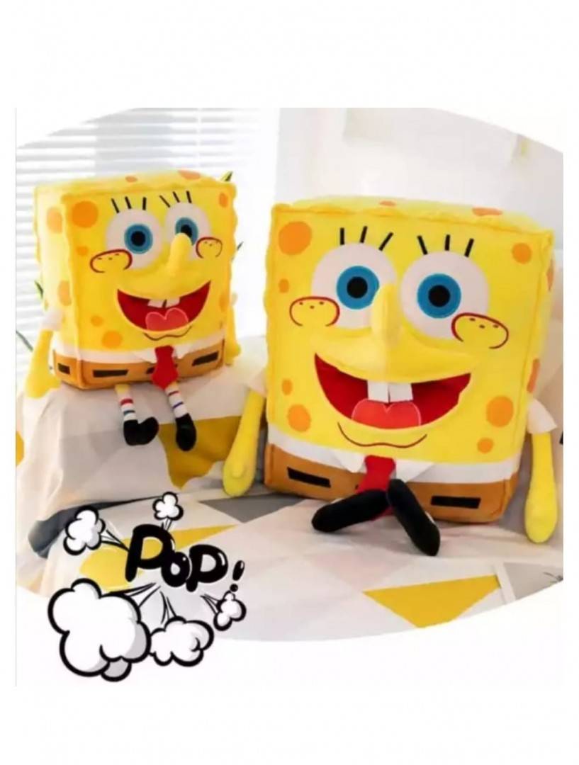 Jucarie de plus, tip SpongeBob, galben, 40 cm