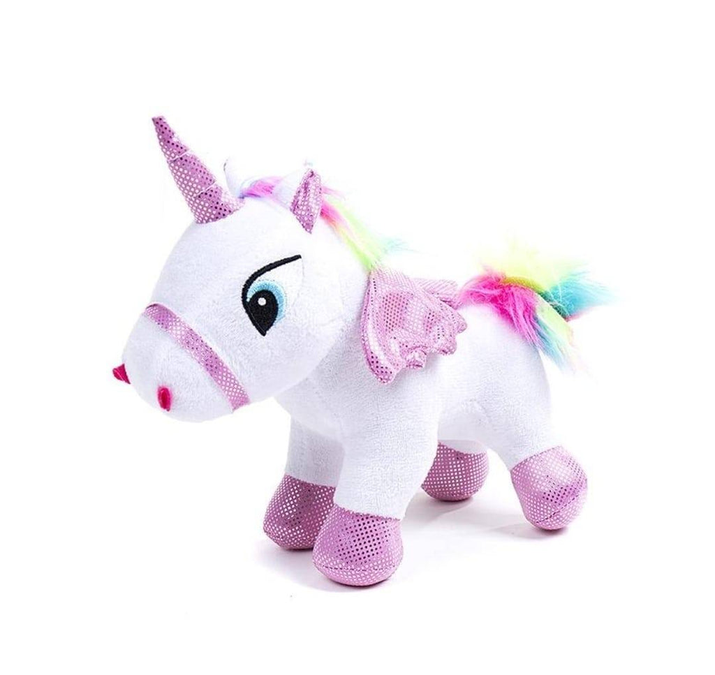 Jucarie de plus, Unicorn, alb, 26 cm