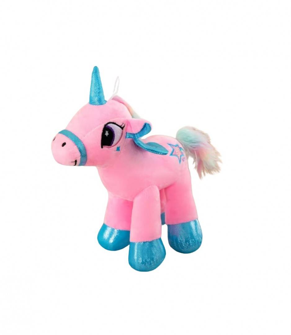 Jucarie de plus, Unicorn, canta, roz, 26 cm