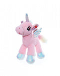 Jucarie de plus, Unicorn cu sunet, roz, 33 cm
