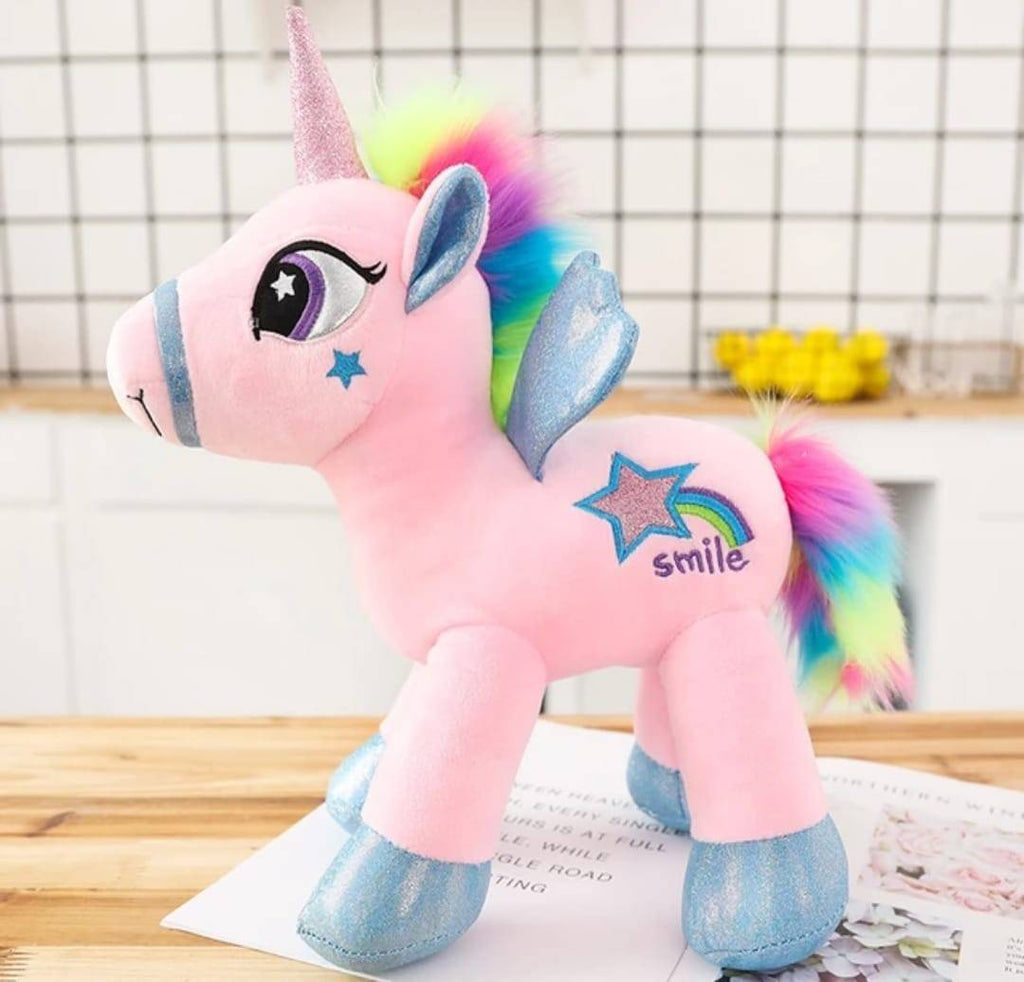 Jucarie de plus, Unicorn, roz, 60 cm