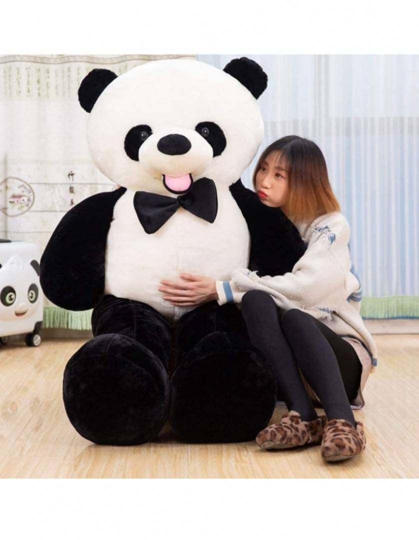 Jucarie de plus, Urs Panda, alb/negru, 90 cm