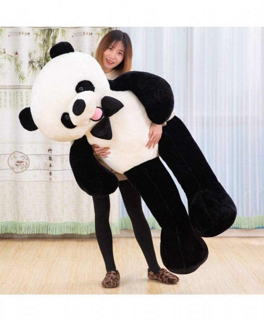 Jucarie de plus, Urs Panda, alb/negru, 90 cm
