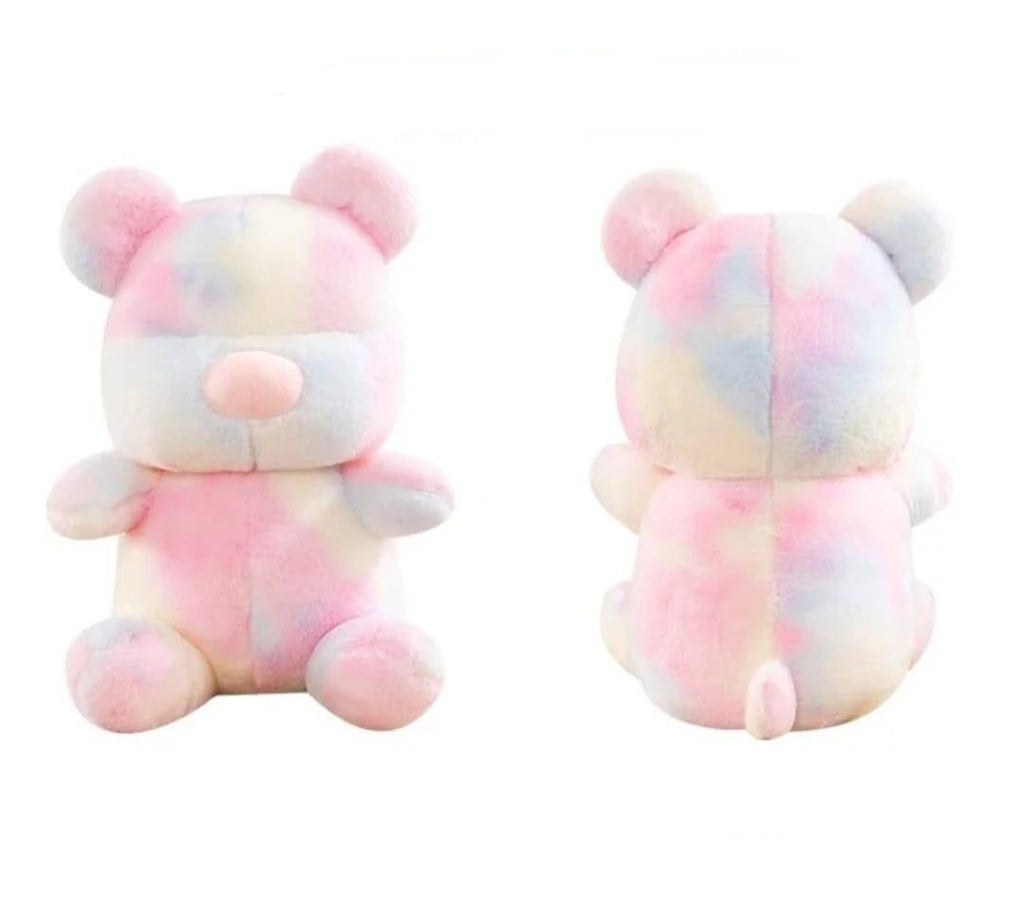 Jucarie de plus, Ursulet Curcubeu, multicolor, 40 cm